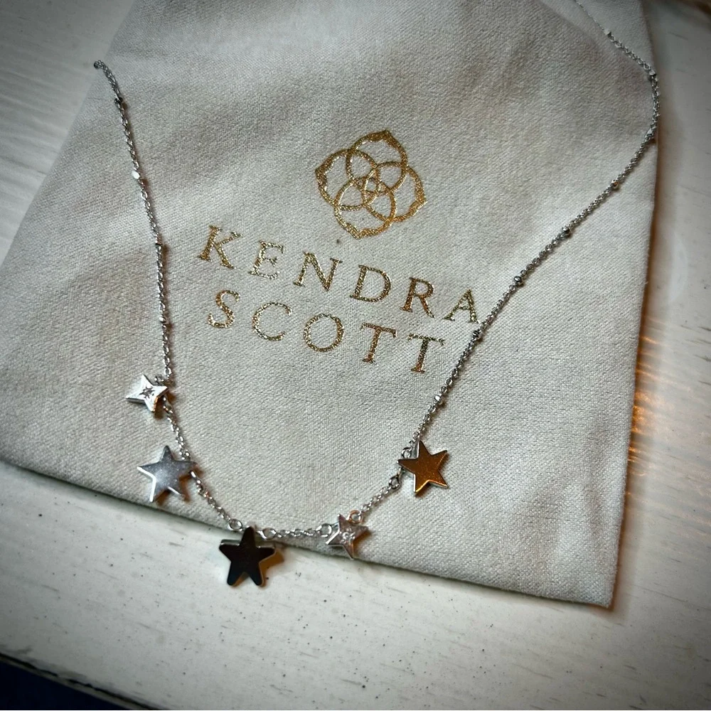Kendra Scott Silver Jae Star Necklace, NWT - Picture 7 of 11